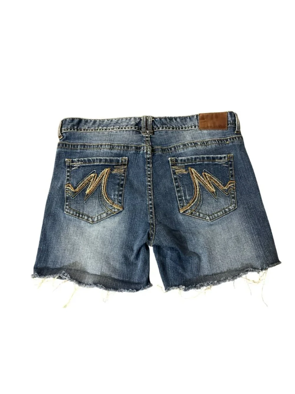 Maurices Cutoff Denim Shorts Juniors 11/12 Low Rise Distressed Used